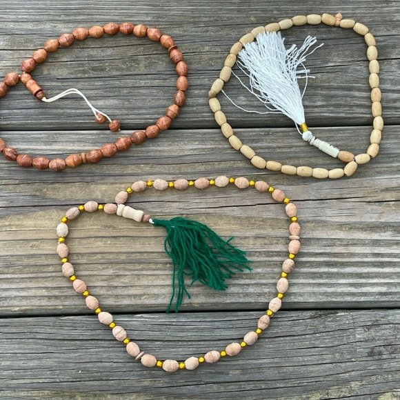 3 Tasbeeh Genuine Wood Prayer Beads Handmade Tasbeh Religious Islamic Beads X3 - Picture 12 of 12